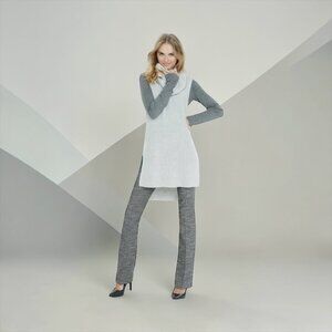 NEW Express Sleeveless Wool Blend Cowl Neck Tunic Sweater Gray XS/S